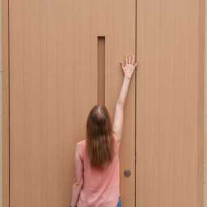 Oversized oak front door